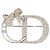 Spilla Christian Dior Shiny Bow in metallo finish oro e madreperla D'oro