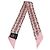 Gucci rosa Seidentwill-Band mit Rosenprint Pink