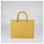 Christian Dior Borsa Tote Large Lady Dior in pelle di struzzo gialla Giallo - vista 3