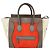 Céline Celine Mini Luggage Tote in pelle e pelo di vitello tricolore