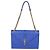 Borsa a tracolla a busta Large in pelle blu chevron Saint Laurent