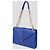 Borsa a tracolla a busta Large in pelle blu chevron Saint Laurent - vista 2