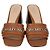 Sandali slide Signoria in pelle marrone Gucci