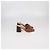 Sandali slide Signoria in pelle marrone Gucci - vista 3