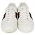 Sneakers basse Ace Bee in pelle bianca Gucci Bianco