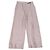 Pantalones anchos Prada en sarga de seda estampada rosa