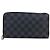 Louis Vuitton Damier Graphite Canvas Zippy Organizer Geldbörse Schwarz