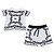 Ensemble T-shirt et Short Dolce & Gabbana Kids en coton avec imprimé Banda Blanc/Noir