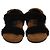 Fendi Black/Broan Shearling Ankle Strap Flat Sandals Brown