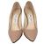 Jimmy Choo Romy Pumps aus texturiertem Lackleder in Beige