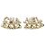 Orecchini Chanel in metallo dorato con logo a cuore e strass D'oro