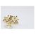Orecchini Chanel in metallo dorato con logo a cuore e strass D'oro - vista 5