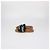 Chloé Chloe Black Canvas Logo Woody Flat Slide Nero - vista 4