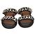 Sandali bassi in pelle nera con catena chunky Givenchy Nero