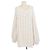 Camisola de malha de algodão crochet Simone Rocha bege com decote em V