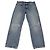 Jeans Wide Leg en Denim Bleu Distressed Balenciaga