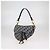Borsa a tracolla Saddle Christian Dior in tela Oblique blu navy - vista 2