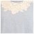 Camisa corta 3.1 Phillip Lim de algodón gris claro con ribete de encaje floral - vista 4