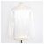 Camicia a maniche lunghe in raso ricamato Prada Ivory Satin Crudo - vista 3
