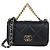Borsa Chanel 19 Wallet on Chain in pelle matelassé nera Nero