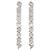 Fendi Silver Tone Metal Crystal Embellished Fendi Roma Drop Earrings Silvery