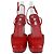 Prada Red Patent Leather T-Strap Wedge Pumps