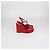 Prada Red Patent Leather T-Strap Wedge Pumps - view 3