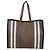 Burberry Briddle Brown Coated Canvas and Leather Medium East West Book Tote Nero Multicolore