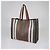 Burberry Briddle Brown Coated Canvas and Leather Medium East West Book Tote Nero Multicolore - vista 2
