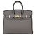 Hermès Borsa Birkin 25 Hermes in pelle Togo Gris Etain con hardware dorato