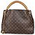 Borsa Artsy MM in tela rivestita Monogram Louis Vuitton Marrone