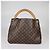 Borsa Artsy MM in tela rivestita Monogram Louis Vuitton Marrone - vista 3