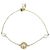Bracciale a catena in metallo dorato e perle sintetiche Carolina Herrera D'oro