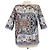 Top plissettato ricamato in cotone multicolore con stampa floreale Etro