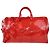 Louis Vuitton Borsa Hermes Clear Red Monogram PVC Keepall Bandouliere 50 Rosso