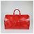 Louis Vuitton Borsa Hermes Clear Red Monogram PVC Keepall Bandouliere 50 Rosso - vista 3