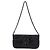 Borsa Pochette Chanel Black Choco Bar Leather Camellia No.5 Nero