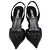 Décolleté Slingback La Medusa in pelle nera Versace Nero