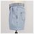 Balmain Mini Short de Denim Azul con Cinturón Logo - vista 2