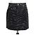 Minifalda Dolce & Gabbana de denim negro con efecto cebra y distressed