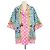 Versace Multicolor Blend Viscose Butterflies & Bugs Print Oversized Twill Shirt Multiple colors