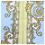 Cinta de sarga de seda Versace Light Blue/Yellow con estampado Barocco de primavera Multicolor - vista 6