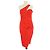 Autre Marque Lavish Alice Rotes Bodycon-Kleid aus Polyestermischung, One-Shoulder, gerafft