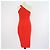 Autre Marque Lavish Alice Rotes Bodycon-Kleid aus Polyestermischung, One-Shoulder, gerafft - Ansicht 3