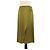 Falda midi cruzada de seda Vince Olive Green Verde