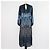 Autre Marque Rixo Metallic Viscose Pailletten Midi-Kleid Blau - Ansicht 3