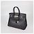 Hermès Borsa Birkin 35 Hermes in pelle Clemence nera con hardware dorato Nero - vista 2