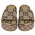 Sandali slide platform Gucci in tela GG beige