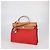 Hermès Hermes Rouge Tomate, Natural Canvas and Leather Herbag Sellier Zip 31 Bag Marrone Rosso - vista 3