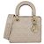 Christian Dior Kleine Lady Dior Tote aus Cannage-Leder in Beige